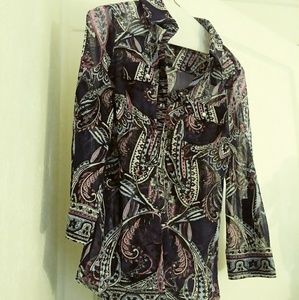 Multicolor sheer shirt